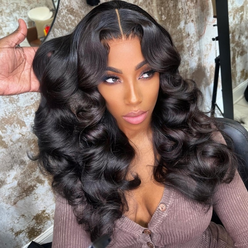 22” BLACK Raw Beauty Human Hair Lace Wig NEW Pre